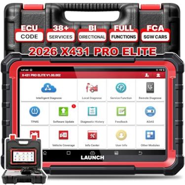 Imagem de LAUNCH X431 PRO Elite 2025 Nova ferramenta de digitalização bidirecional, mais de 38 serviços, codificação ECU, scanner de diagnóstico de sistema completo completo com CANFD e DoIP, FCA AutoAuth, guia