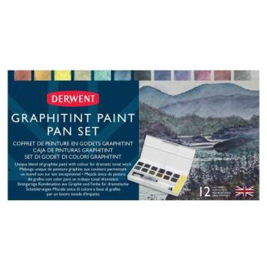 Imagem de Estojo Aquarela Pastilha 12 Cores Graphitint - DERWENT