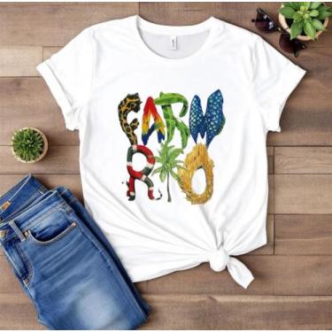 Imagem de Camiseta Feminina Estampada T-Shirt Blusinha Algodão FarmRio Estilo Bl