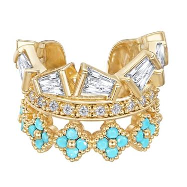 Imagem de MEVECCO Brinco de orelha sem piercing para mulheres, banhado a ouro 18 quilates delicados, cartilagem, prendedor de pressão, piercings falsos, minimalistas, argolas abertas, presentes, Sem pedra