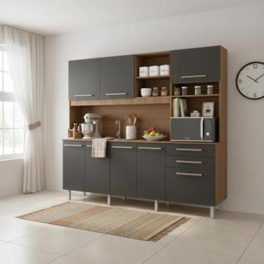 Imagem de Cozinha Completa Armário e Balcão c/ Pés Reguláveis 8 Portas - Repleta
