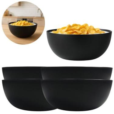 Imagem de 4 Tigela Bowl 700ml Pote Sobremesa Preto Restaurante Japa - São Bernad