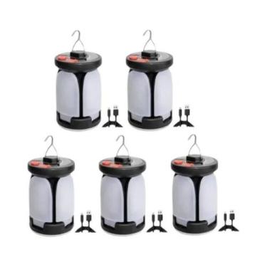 Imagem de Lanterna De Camping LED Recarregável Solar USB Iluminação Externa Lâmp