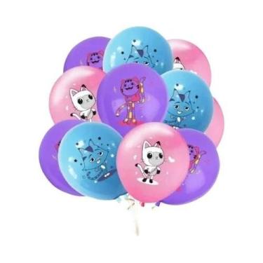 Imagem de Conjunto De Balões De Gato Gabby Dollhouse De 12 Polegadas, 10-15 Peça