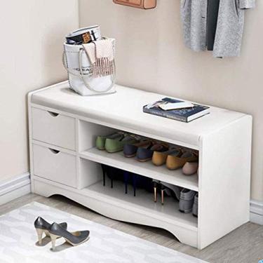 Imagem de Organizador de sapato, prateleira estofada de sapato, banco de bota, organizador de assento, almofada de armazenamento de armário de sapatos para corredor, quarto (cor: A) (B) (B)