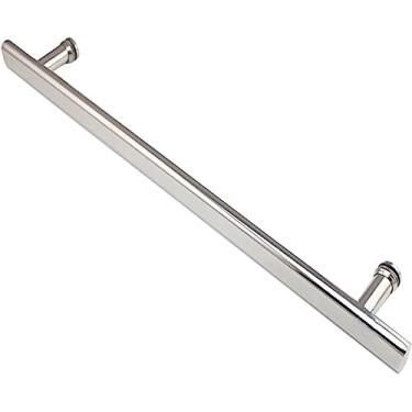 Imagem de BAZAC Puxador de porta de pressão de aço inoxidável/puxadores de porta de celeiro/conjuntos de puxadores de vidro, puxadores de porta de casa de banho de substituição barra de aderência - 300 mm