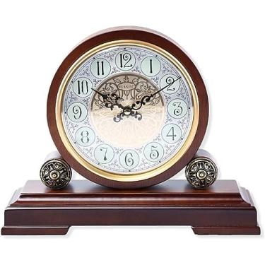 Imagem de Relógio Mesa Mesa Vintage Sala de Estar Decoração Quarto Mesa Bateria Opeed Silencioso Sem tique-taque z Madeira Decoive Retrô Europeu