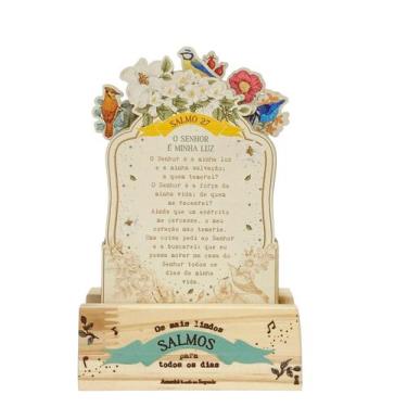 Imagem de Placa de Mesa Lindos Salmos - 12 Faces em MDF - Amanhã te conto um seg