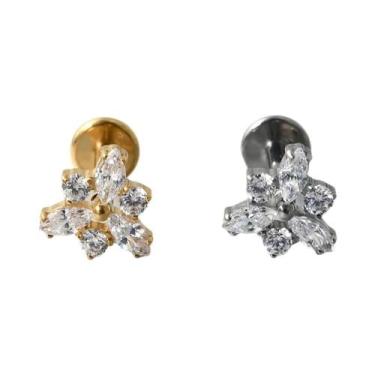 Imagem de Piercings De Titânio Puro Para Lábio, Orelha (Hélice, Tragus, Cartilag