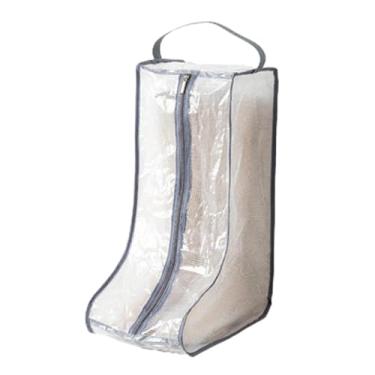 Imagem de Botas curtas portáteis e botas altas para armazenamento ou bolsa protetora, bolsas de sapato, mangas de sapatos para viagem, capa transparente para botas, organizadores de sapatos tênis, Cinza, Tall