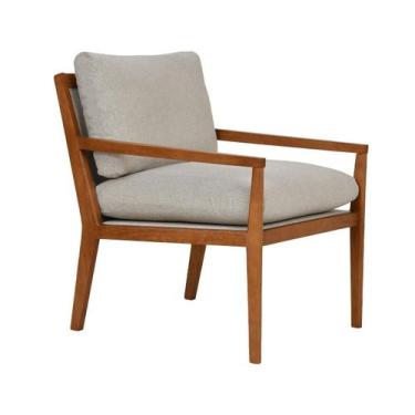 Imagem de Poltrona Botega Madeira e Tecido Cinza Westwing - Westwing Collection,