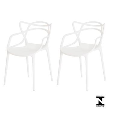 Imagem de Kit 2 Cadeiras Allegra Branca Sala Cozinha Jantar