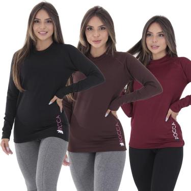 Imagem de Kit 3 Blusas Femininas Segunda Pele Térmica Peluciada Diversas Cores-Feminino
