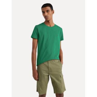 Imagem de Camiseta Tommy Hilfiger Masculina Essential Cotton Verde, M/M