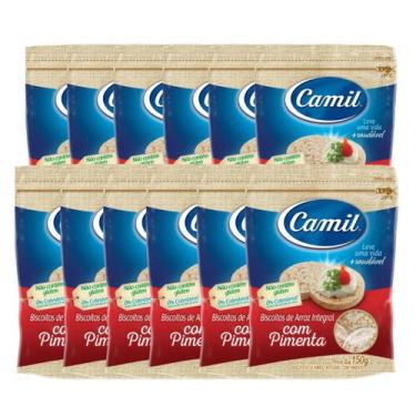 Imagem de BISCOITO DE ARROZ PIMENTA CAMIL 12un 150g