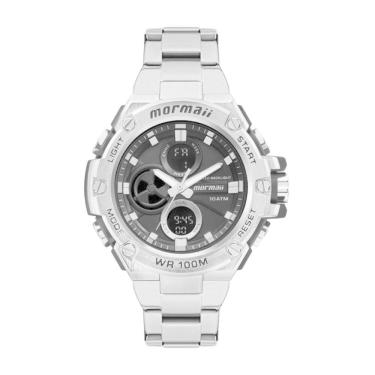 Imagem de Relógio Mormaii Masculino Ref: Mo8320ad/7p Esportivo Anadigi Prateado