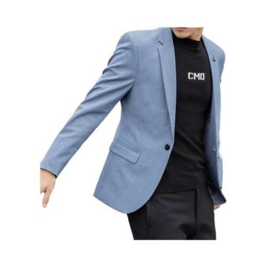 Imagem de Ternos Masculinos Slim Fit Casuais Britânicos De Cor Sólida M-4XL De A