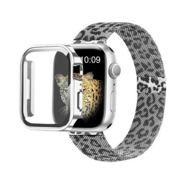 Imagem de Pulseira Milanese Em Ouro, Prata E Estampa De Leopardo Para Apple Watc