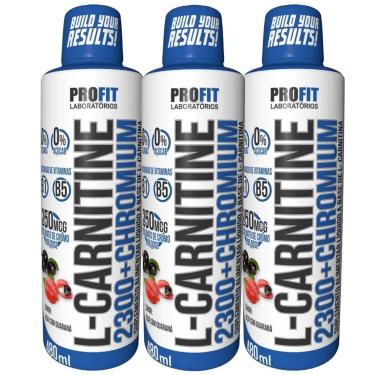 Imagem de 3X L CARNITINE 480ML TERMOGÊNICO LÍQUIDO SABOR AÇAÍ COM GUARANÁ PROFIT-Unissex