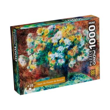 Imagem de Mini Quebra-cabeça 1000 peças Vaso de Flores de Renoir Grow - 04609