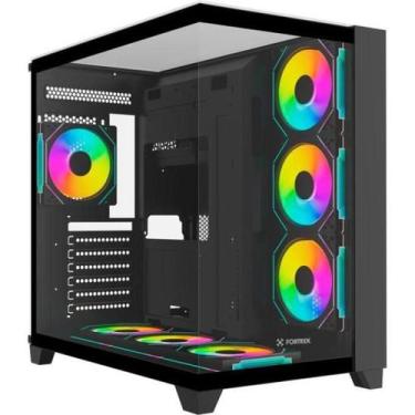 Imagem de Gabinete Gamer Fortrek Clarity Full Glass Aquário Preto F002