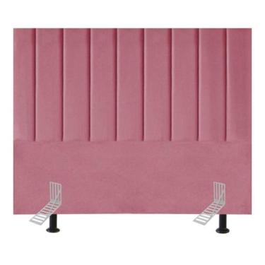 Imagem de Cabeceira Estofada Cama Casal Box Queen 160 Cm Catarina Suede E Frame 