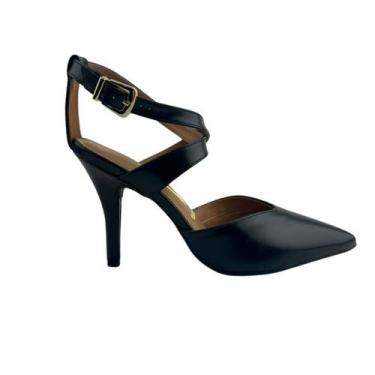 Imagem de Sapato Feminino Vizzano 1184.1716 Napa Garda, Preto, 37