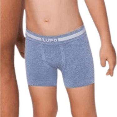 Imagem de Cueca boxer sem costura infantil lupo - 134-002, Azul, GG