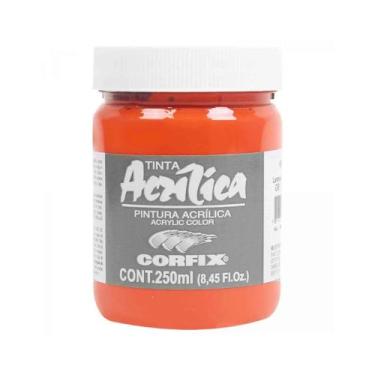 Imagem de Tinta Acrilica p/ Tela 250ml Corfix G1 126 Laranja de Cadmio