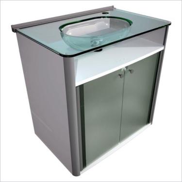 Imagem de Gabinete para Banheiro 62cm x 63cm Classic Prata/Silver - Cris Metal