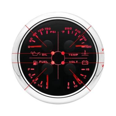 Imagem de Medidor Marítimo 4 Em 1 Com Luz De Fundo De 7 Cores Para Carro E Barco