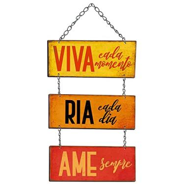 Imagem de Placa Decorativa Em MDF - Ria Cada Dia - 20x44cm