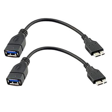 Imagem de Adaptador de cabo USB 3.0 Micro-B Macho para USB 3.0 fêmea Seadream para Samsung Galaxy Note 3 S5 Nokia Lumia 2520 Tablet Samsung Galaxy Note/Tab Pro 12.2, 2pack straight micro b male