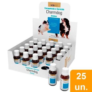 Imagem de Charmdog Amitraz Carrapaticida 20ml - Embalagem com 25 Unidades