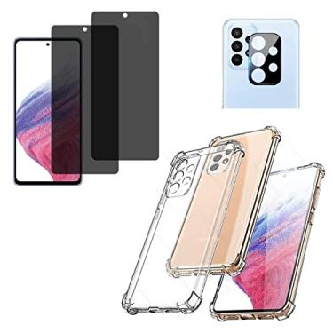 Imagem de Kit Capa Anti Impacto Compatível com Galaxy A53-5G + Película Privacidade + Película Câmera