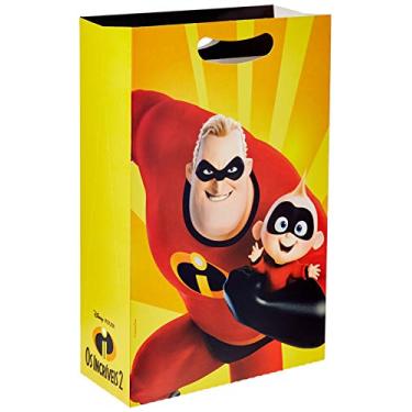 Imagem de Caixa Para Presente Plus Cromus Embalagens na Estampa os Incríveis com Aba de Fechamento e Alça 26x11x40 cm com 10 Unidades