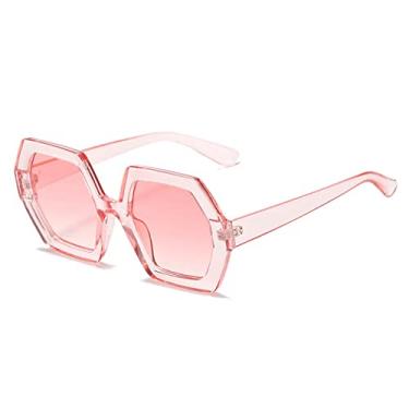 Imagem de Óculos de sol quadrados para mulheres de grandes dimensões bege marrom gradiente óculos de sol feminino poligonal elegante óculos uv400, c5 rosa, preto, como a imagem