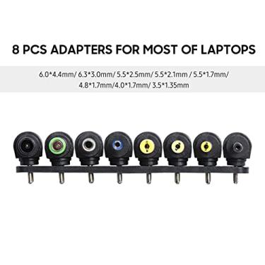 Imagem de Wemay Carregador de energia portátil universal de 96 W adaptador AC com 8 conversores de tomada DC 12 V a 24 V carregador portátil ajustável plugue UE