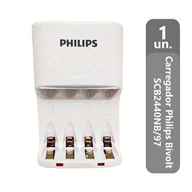 Imagem de Carregador de Pilhas Philips AA AAA SCB2440NB Desligamento Automático Led Bivolt Inmetro