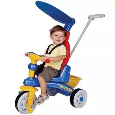 Imagem de Triciclo Infantil Empurrador Motoca C/ Som E Luz Fit Trike - Magic Toy