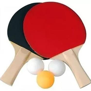 Imagem de Kit 2 Raquetes para Ping-Pong e 3 Bolinhas