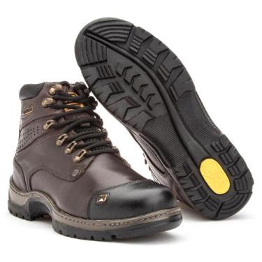 Bota Botina Coturno Masculino Caterpillar Impermeável Em Couro