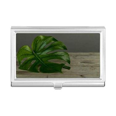 Imagem de Porta-cartões de visita com folha de mesa, imagem natural, porta-cartões