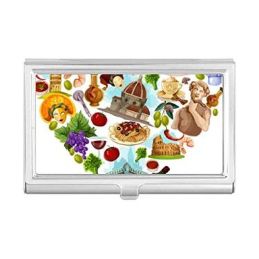 Imagem de Carteira de bolso com estampa de bandeira nacional de coração da Itália