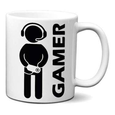 Imagem de Caneca Gamer Player Jogando Headset Presente Nerd