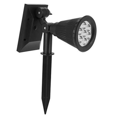 Imagem de Wosune Lâmpada de gramado, lâmpada solar preta para pátios para caminhos para jardins, garagens, gramados, paisagens (luz branca)