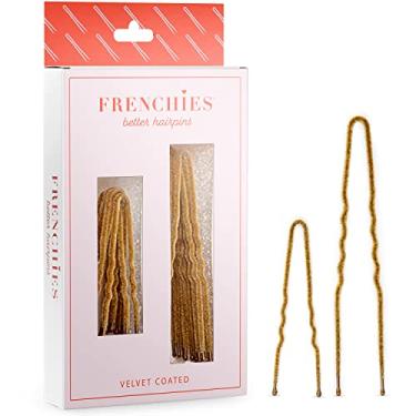 Imagem de Frenchies Alfinete de cabelo francês francês, ultra flocado extra macio para mulheres, casamento, extensões updo ou peruca, 20 unidades, loiro