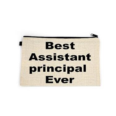 Imagem de Assistant Principle Bolsa de maquiagem, presente para princípio assistente, bolsa cosmética de princípio assistente, melhor princípio assistente de todos os tempos, bolsa de higiene pessoal, para ela, bolsa de maquiagem para mulheres, bolsa de , Branco