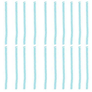 Imagem de Bobinas de Ligação Em Espiral, Conjunto de 20 Peças, Fivela, Espinhos, Avental único, Anel A4, Almofadas de Aterramento de Plástico Em Espiral (Azul)