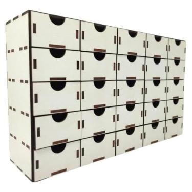 Imagem de Gaveteiro Organizador de itens acessórios bijus joias pulseiras e colares em MDF de qualidade - ENVIADO MONTADO!